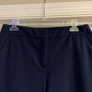 Chicos Slacks Womens Navy Size OR (US 4R) Flat Front Career Slacks